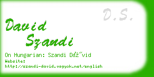 david szandi business card